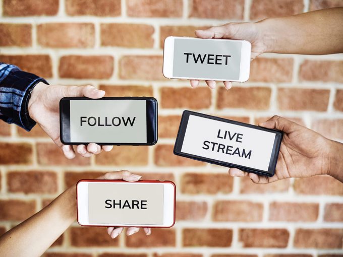 social media accounts